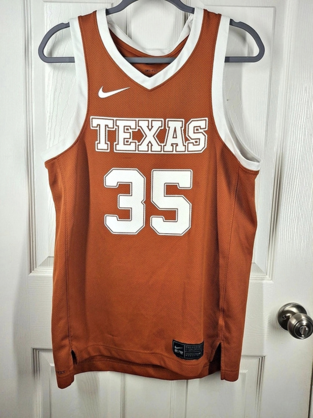 Nike Texas Longhorns #35 Dri-FIT jersey Men's small Orange & White Size Small